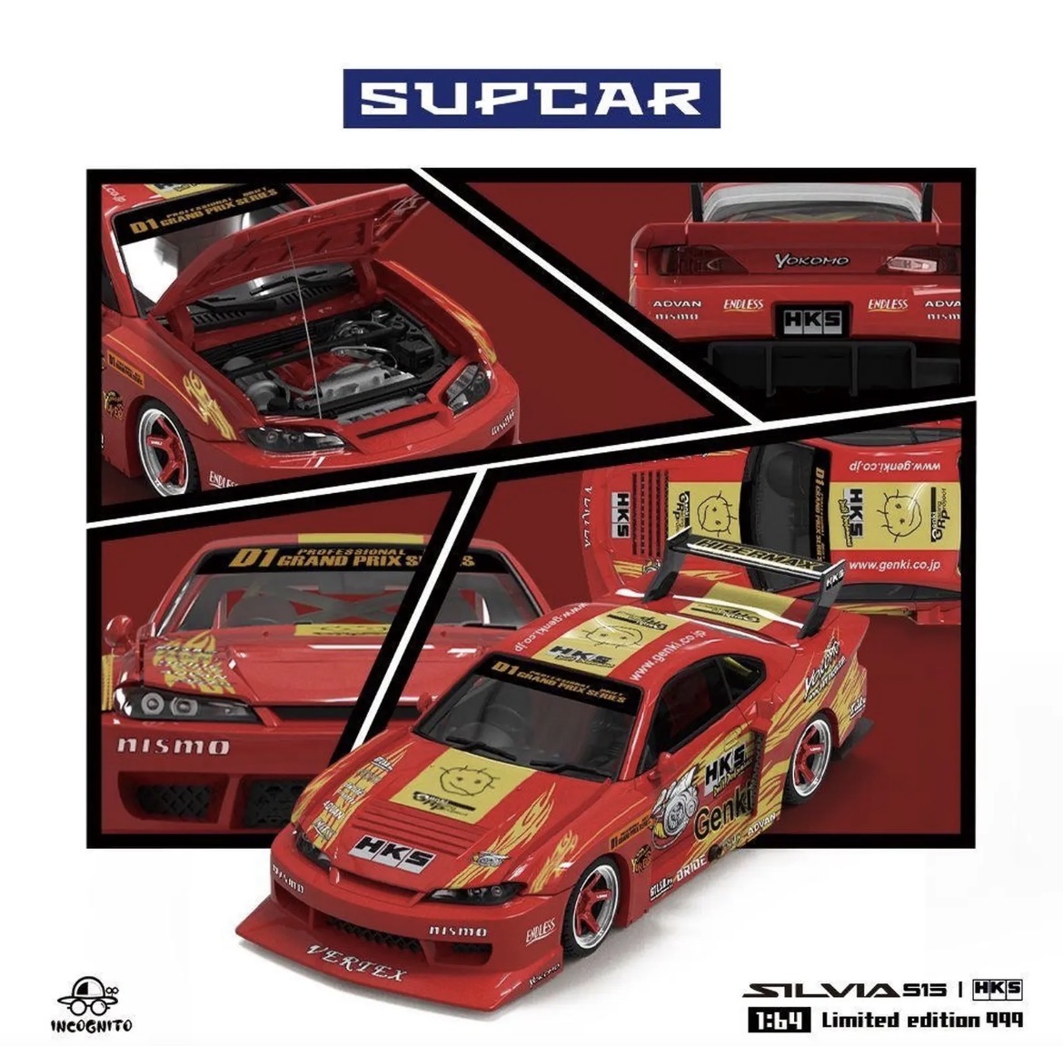 SupCar X Incognito Nissan Silvia S15 HKS Drift Performance ( Sealed )