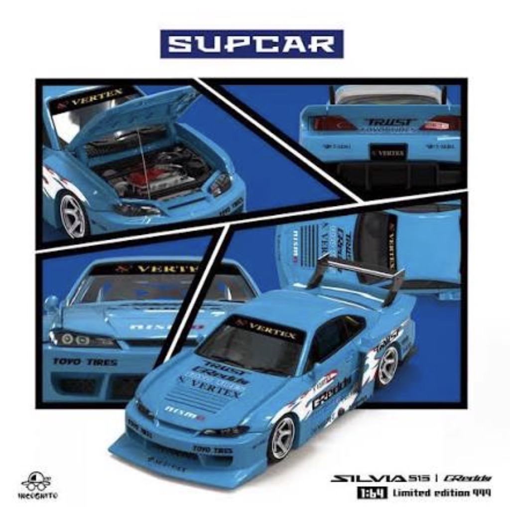 SupCar X Incognito Nissan Silvia S15 Vertex Greddy ( Sealed )